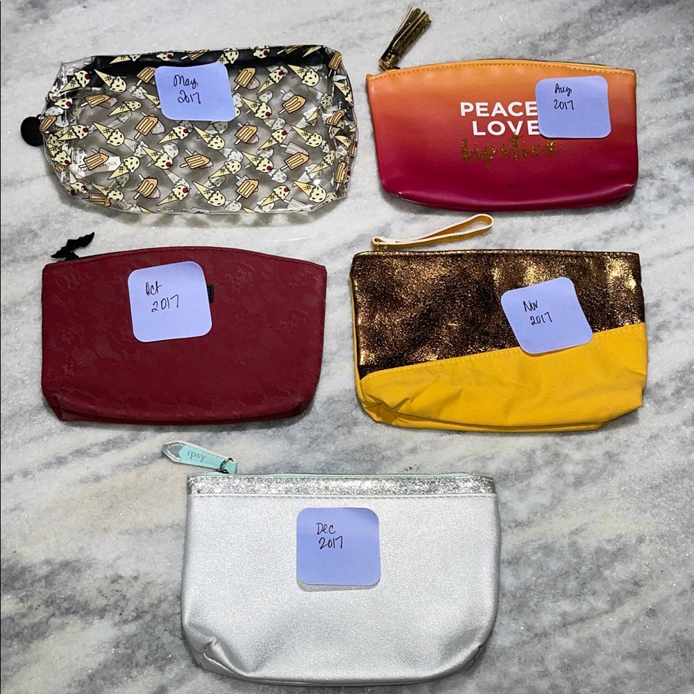 Ipsy Cosmetic Bag 5pc 2017